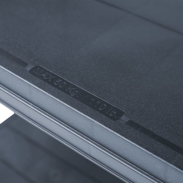 Storage Shelf Rack Black 250 Kg 80x40x180 Cm Plastic Aplil