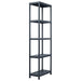 Storage Shelf Racks 2 Pcs Black 125 Kg 60x30x180 Cm Plastic