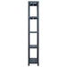 Storage Shelf Racks 2 Pcs Black 125 Kg 60x30x180 Cm Plastic