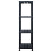 Storage Shelf Racks 2 Pcs Black 220 Kg 90x40x138 Cm Plastic