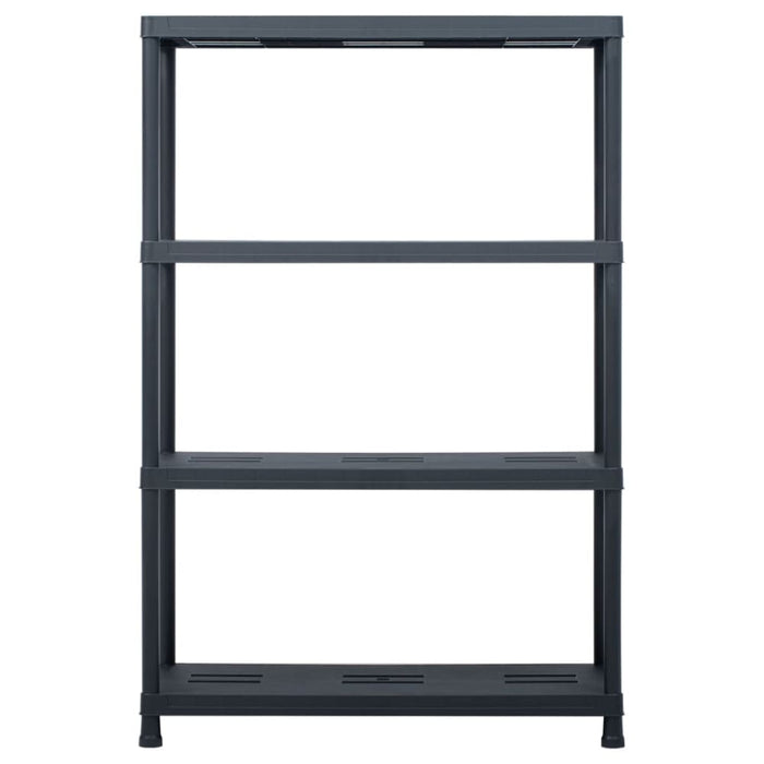 Storage Shelf Racks 2 Pcs Black 220 Kg 90x40x138 Cm Plastic