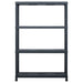 Storage Shelf Racks 2 Pcs Black 220 Kg 90x40x138 Cm Plastic