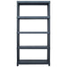 Storage Shelf Racks 2 Pcs Black 250 Kg 80x40x180 Cm Plastic