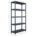 Storage Shelf Racks 2 Pcs Black 250 Kg 80x40x180 Cm Plastic