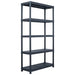 Storage Shelf Racks 2 Pcs Black 250 Kg 80x40x180 Cm Plastic