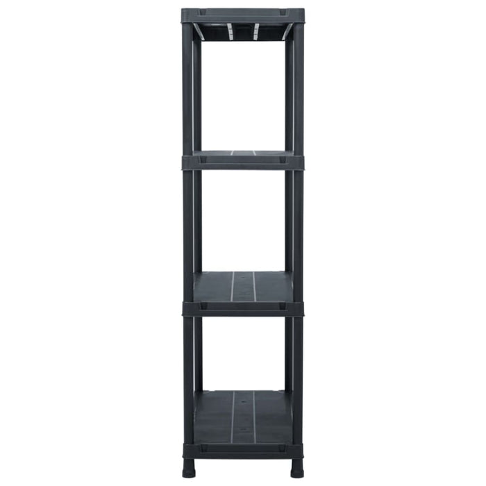 Storage Shelf Racks 2 Pcs Black 60x30x138 Cm Plastic Xilxpo