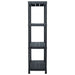 Storage Shelf Racks 2 Pcs Black 60x30x138 Cm Plastic Xilxpo