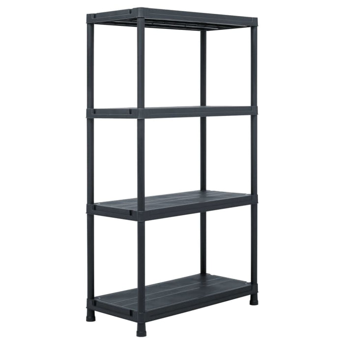 Storage Shelf Racks 2 Pcs Black 60x30x138 Cm Plastic Xilxpo