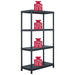 Storage Shelf Racks 2 Pcs Black 60x30x138 Cm Plastic Xilxpo