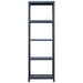 Storage Shelf Racks 5 Pcs Black 125 Kg 60x30x180 Cm Plastic