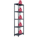 Storage Shelf Racks 5 Pcs Black 125 Kg 60x30x180 Cm Plastic