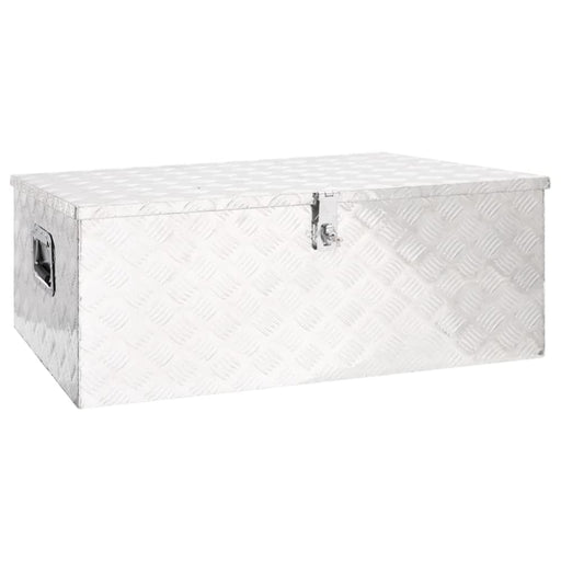 Storage Box Silver 100x55x37 Cm Aluminium Opxxpl