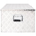 Storage Box Silver 100x55x37 Cm Aluminium Opxxpl