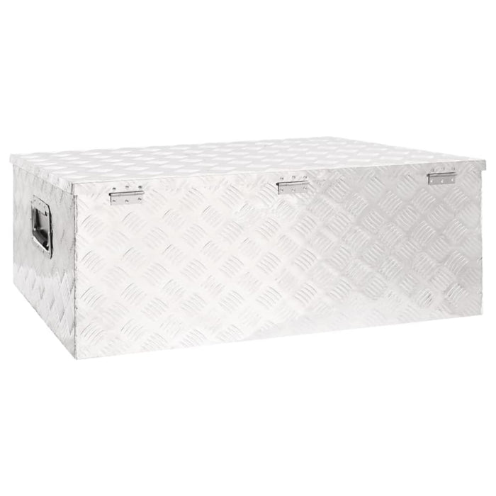 Storage Box Silver 100x55x37 Cm Aluminium Opxxpl