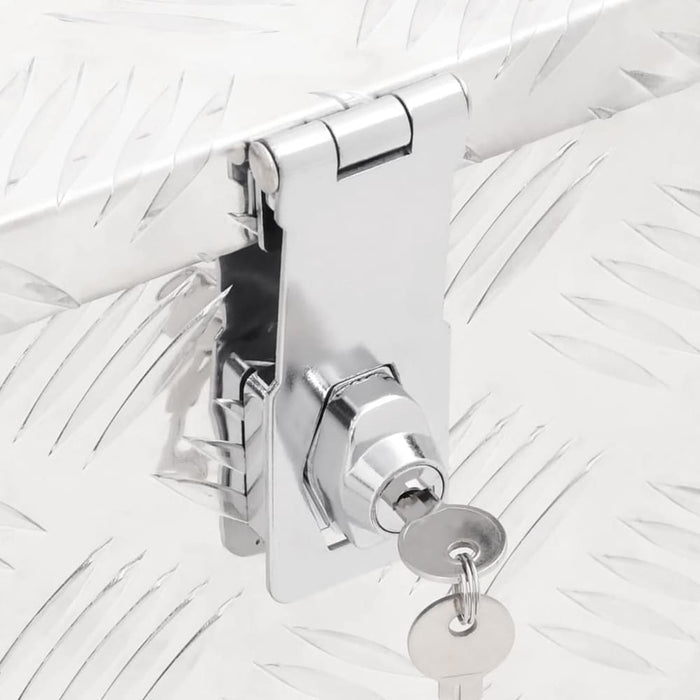 Storage Box Silver 100x55x37 Cm Aluminium Opxxpl