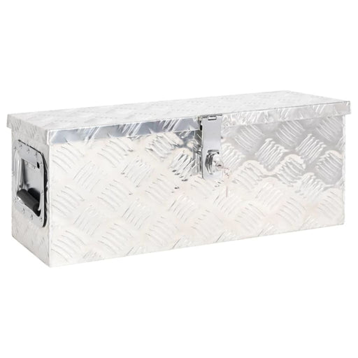 Storage Box Silver 60x23.5x23 Cm Aluminium Opxxan