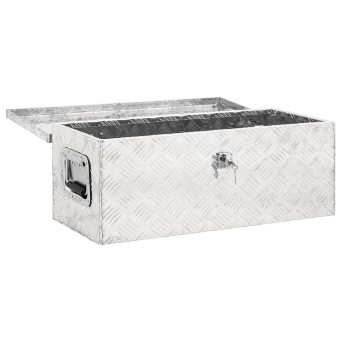Storage Box Silver 70x31x27 Cm Aluminium Opxxpb