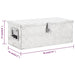 Storage Box Silver 70x31x27 Cm Aluminium Opxxpb