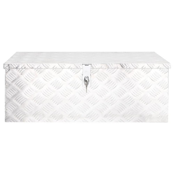Storage Box Silver 80x39x30 Cm Aluminium Opxxpx