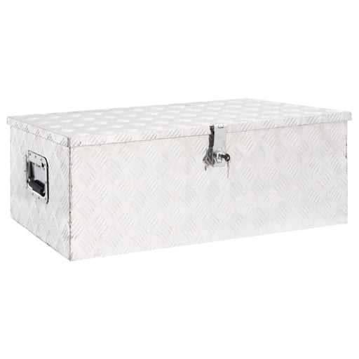 Storage Box Silver 90x47x33.5 Cm Aluminium Opxxpa