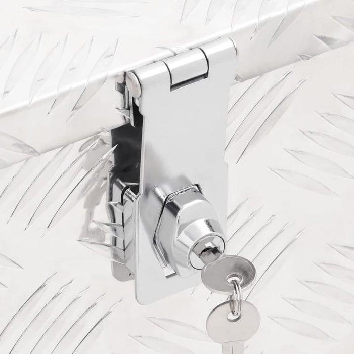 Storage Box Silver 90x47x33.5 Cm Aluminium Opxxpa