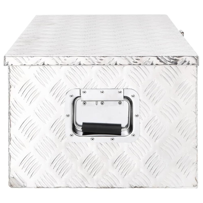 Storage Box Silver 90x47x33.5 Cm Aluminium Opxxpa