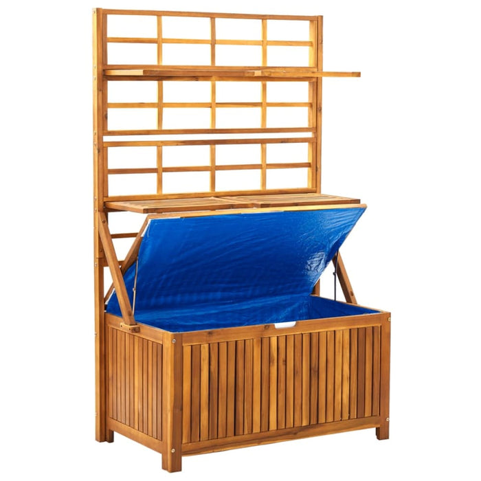 Storage Box with Trellis 99x55x160 Cm Solid Acacia Wood