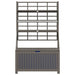 Storage Box with Trellis Grey 99x50x160 Cm Solid Wood