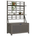 Storage Box with Trellis Grey 99x50x160 Cm Solid Wood