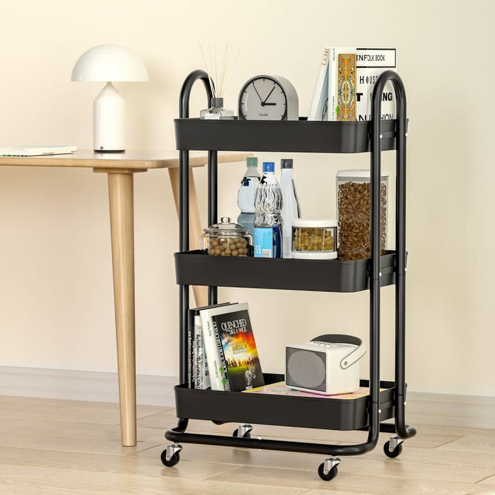 Goslash Picks Storage Trolley Kitchen Cart 3 Tiers Rack