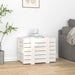 Storage Box White 58x40.5x42 Cm Solid Wood Pine Nxakka