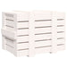 Storage Box White 58x40.5x42 Cm Solid Wood Pine Nxakka