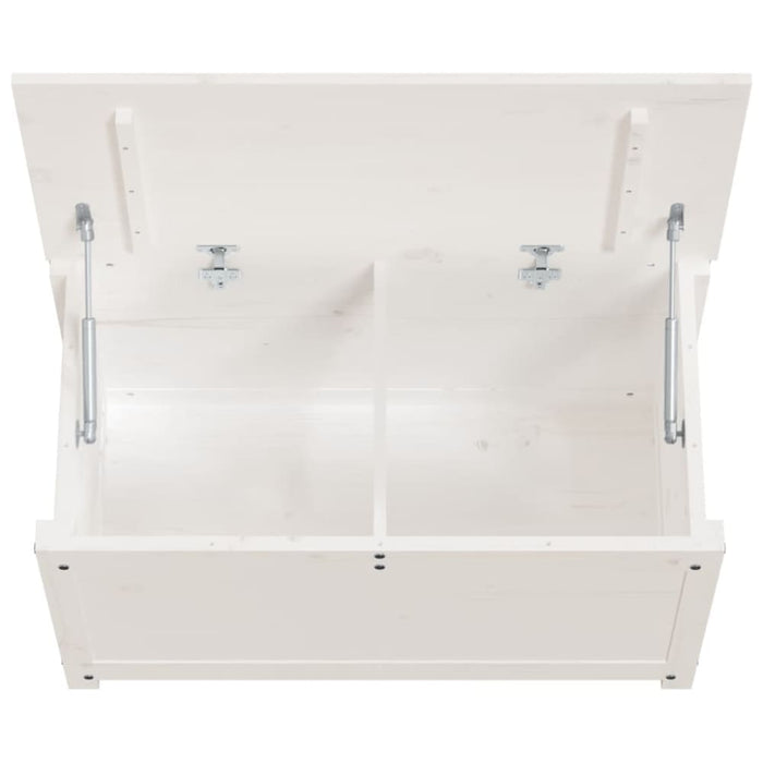 Storage Box White 80x40x45.5 Cm Solid Wood Pine Nxtptp