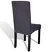 Straight Stretchable Chair Cover 4 Pcs Anthracite Otoaxp