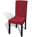 Straight Stretchable Chair Cover 4 Pcs Bordeaux Otoaxb