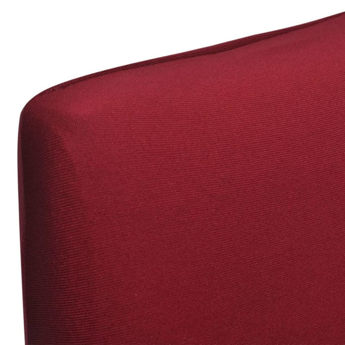 Straight Stretchable Chair Cover 4 Pcs Bordeaux Otoaxb