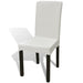 Straight Stretchable Chair Cover 4 Pcs Cream Otoaxo