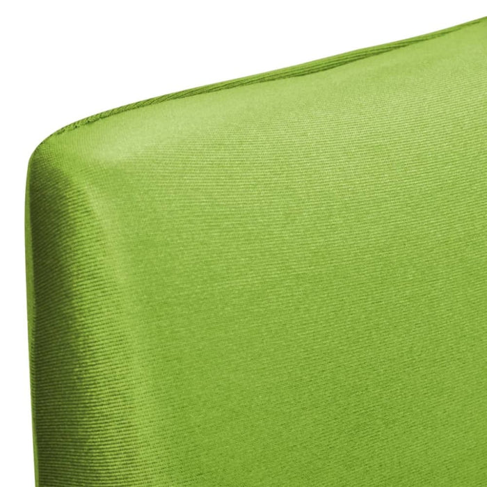 Straight Stretchable Chair Cover 4 Pcs Green Otoaxi
