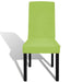 Straight Stretchable Chair Cover 6 Pcs Green Otoaxa