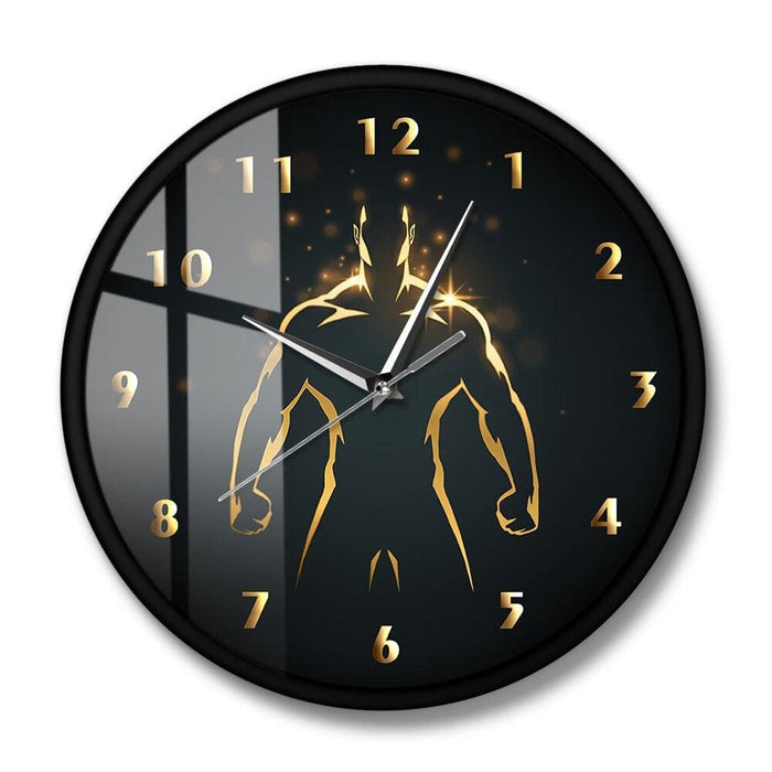 Strength Training Time Clock Sport Art Gym Wall Fitness