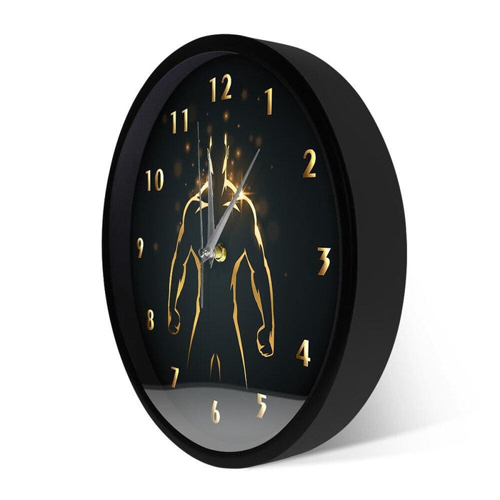 Strength Training Time Clock Sport Art Gym Wall Fitness
