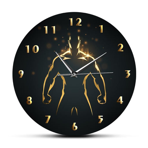 Strength Training Time Clock Sport Art Gym Wall Fitness