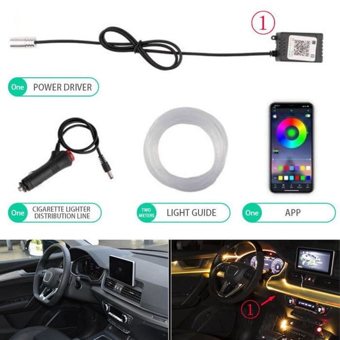 12v Car Led Strip Lights Interior Ambient Light Waterproof