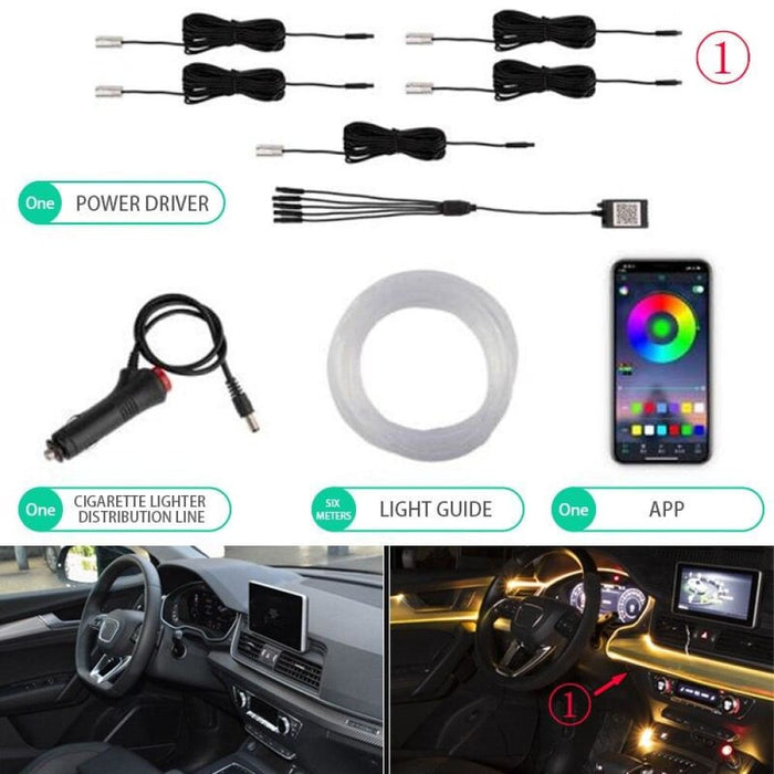 12v Car Led Strip Lights Interior Ambient Light Waterproof