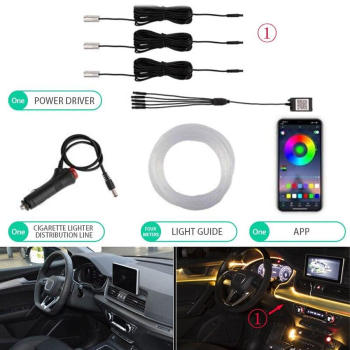 12v Car Led Strip Lights Interior Ambient Light Waterproof