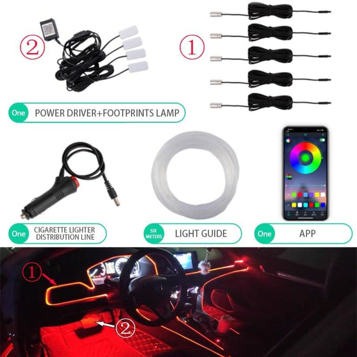 12v Car Led Strip Lights Interior Ambient Light Waterproof