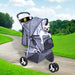 Pet Stroller 3 Wheels Dog Cat Cage Puppy Pushchair Travel
