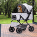 Pet Stroller Pram Dog Carrier Trailer Strollers 4 Wheels