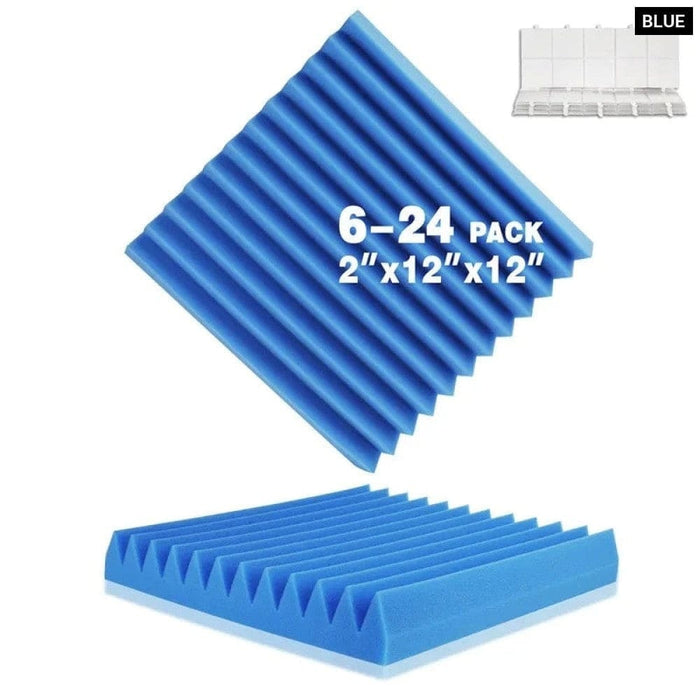 Studio Sound Proof Wall Foam Panels 6/12/24 Pcs Acoustic
