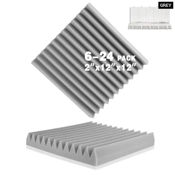 Studio Sound Proof Wall Foam Panels 6/12/24 Pcs Acoustic